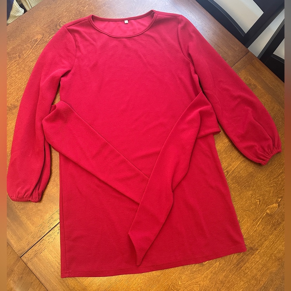 Red Long Sleeve Dress